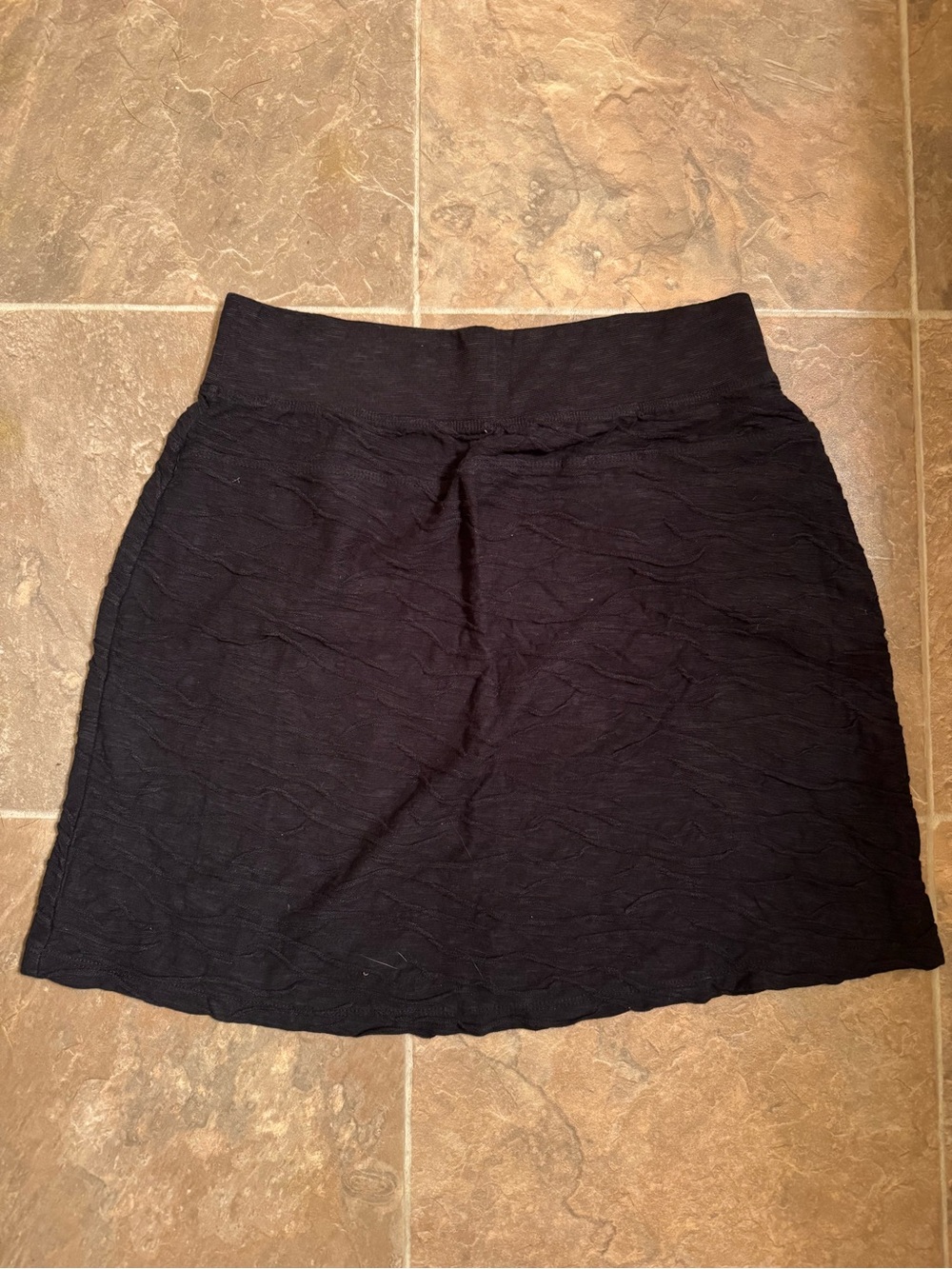 Toad&Co Black Textured Knit Mini Skirt